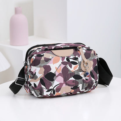 Women's Printed Large Capacity Korean Small Square Crossbody Bags