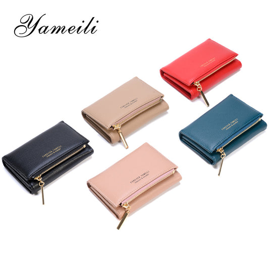 Women's Short Cute Cartoon Snap Button Simple Ladies Wallets