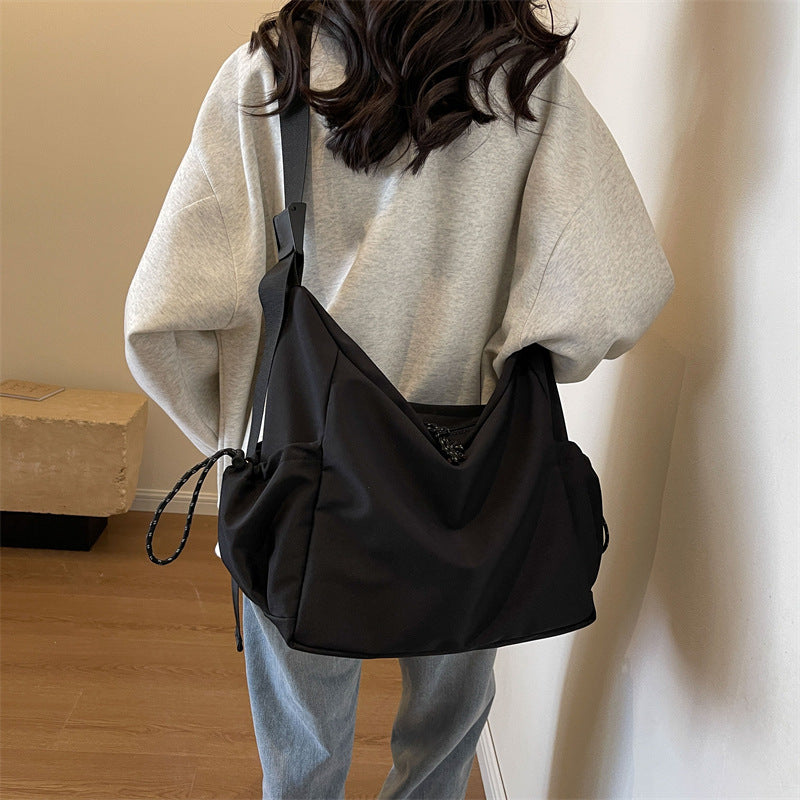 Solid Color Large Capacity Unisex Trendy Shoulder Bags