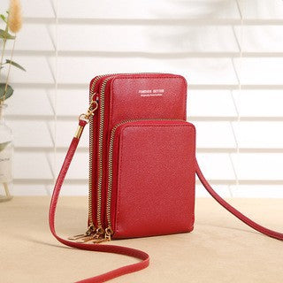 Women's Color Fashion Simple Touch Screen Mobile Phone Bags