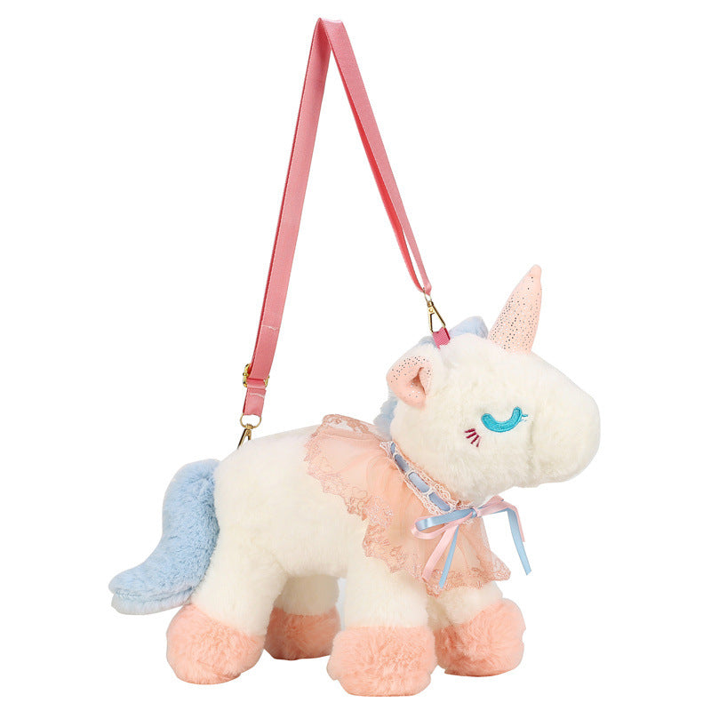 Children's Cartoon Lolita Unicorn Cute Animal Plush Crossbody Bags