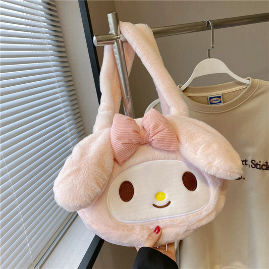 Cute Sweet Plush Single Rabbit Cartoon Handbags