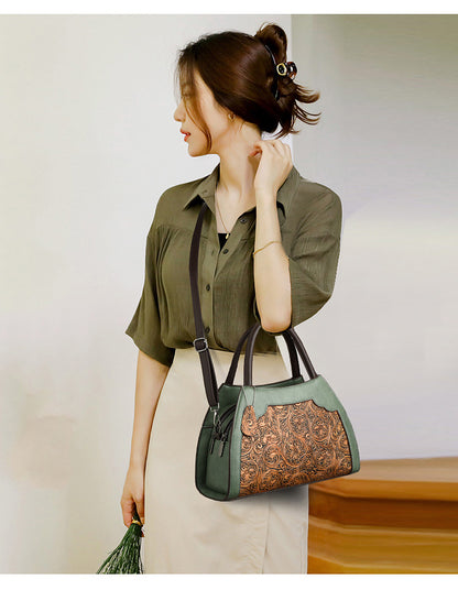 Women's Retro Fashion Trend Mom Exquisite Texture Crossbody Bags