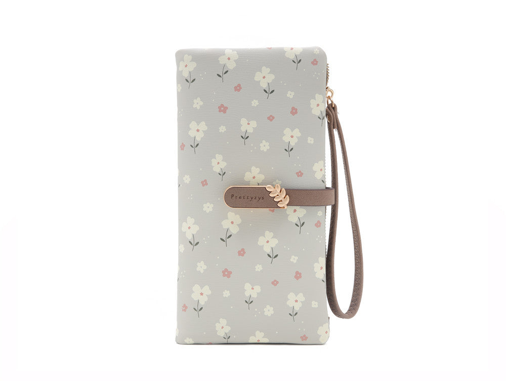 Long Lady Simple Printing Hasp Zipper Ladies Wallets