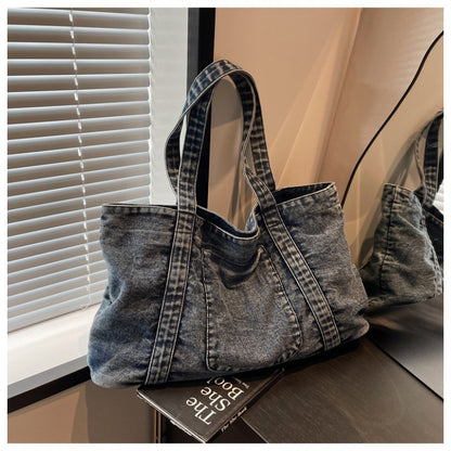 Women's Trend Denim Fashion Simple Temperamental Retro Shoulder Bags