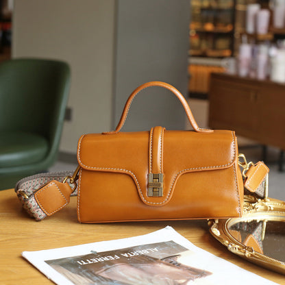 Women's Spring Genuine Leather Fashion Top Layer Crossbody Bags