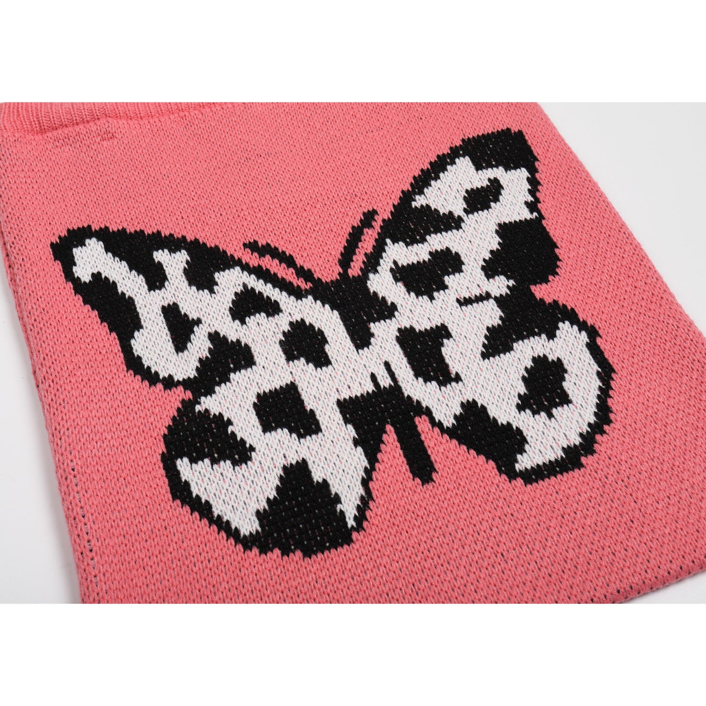 Women's Butterfly Knitted Double-sided Jacquard Minority Pink Bags