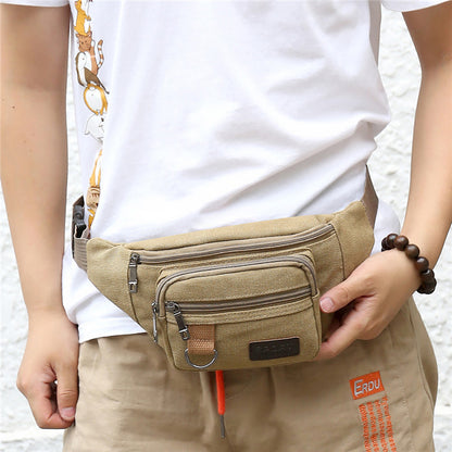 Women's & Men's & Canvas Large Capacity Business Men's Waist Packs