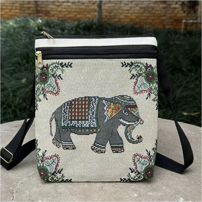 Yunnan Cloth Embroidered Vintage Mobile Black Crossbody Bags