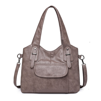 Women's Large Capacity Commuter Simple Soft Leather Handbags