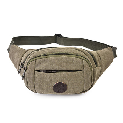 Men's Pocket Washed Canvas Stall Checkout Mobile Men's Waist Packs