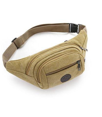 Women's & Men's & Thick Canvas Large Capacity Business Men's Waist Packs