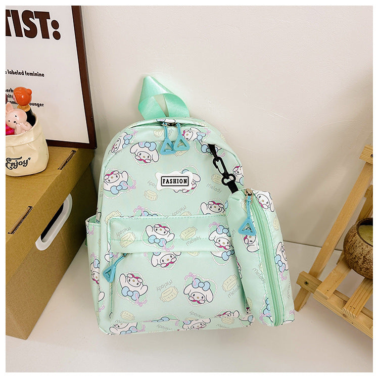 Ensemble de deux pièces pour garçons Melody Cute Cartoon Sacs d'école pour la maternelle