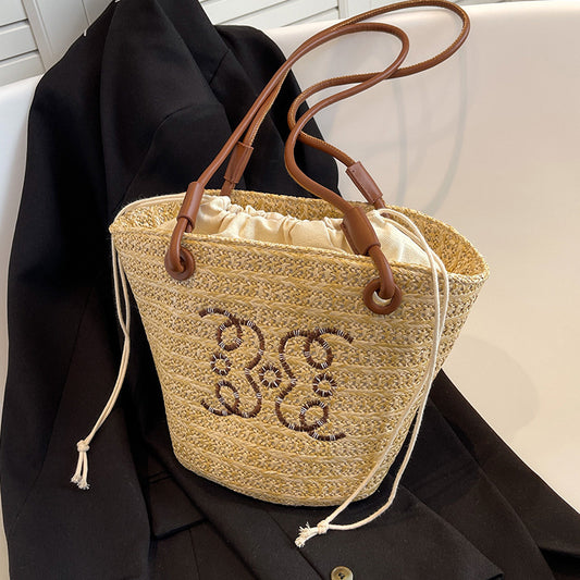 Women's Underarm Minority Fashion Straw Cross Body Shoulder Bags