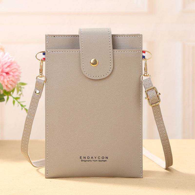 Women's Solid Color Fashion Simple Small Vertical Phone Bags