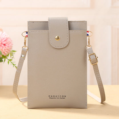 Women's Solid Color Fashion Simple Small Vertical Phone Bags