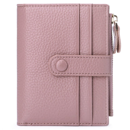 Women's Short Leather Large Capacity Multifunctional Zipper Ladies Wallets