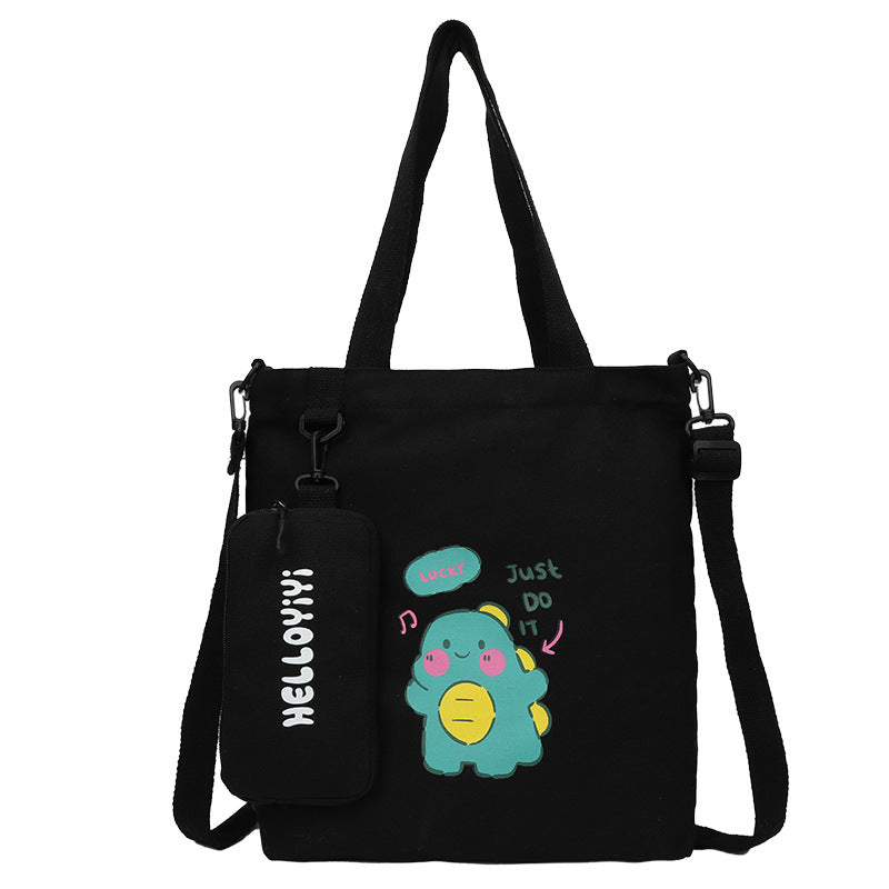 Children's Tuition Canvas Cartoon Printed Class School Bags