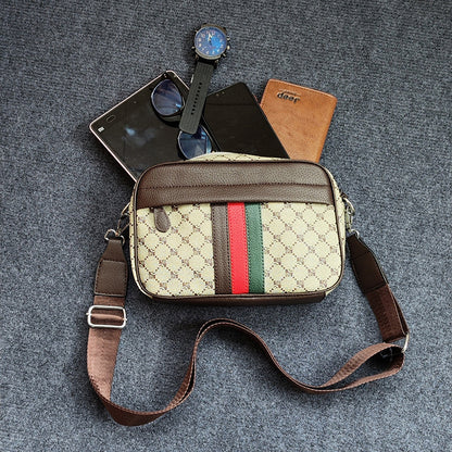 Men's Korean Fashion Trendy Business Horizontal Green Men's Messenger Bags