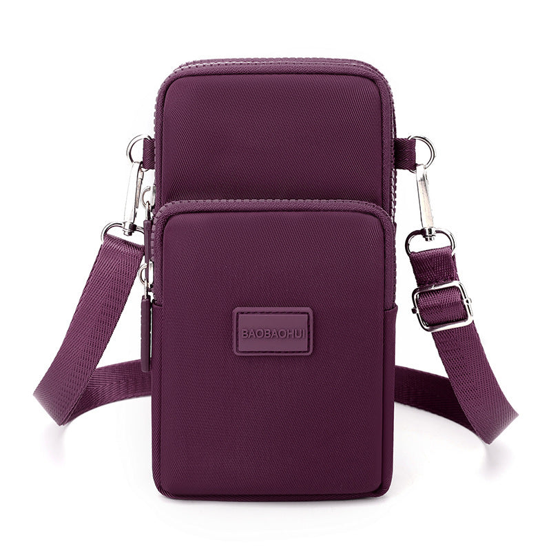 Female Pure Color Mobile Vertical Mini Phone Bags