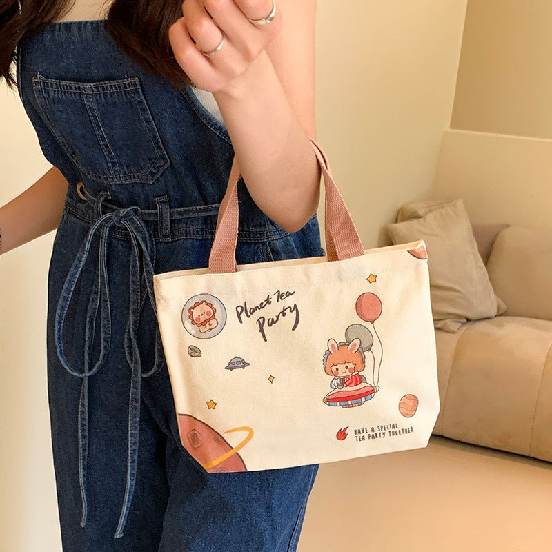 Canvas Female Cartoon Cabs Fashion Korean Handbags