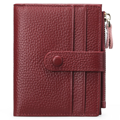 Women's Short Leather Large Capacity Multifunctional Zipper Ladies Wallets