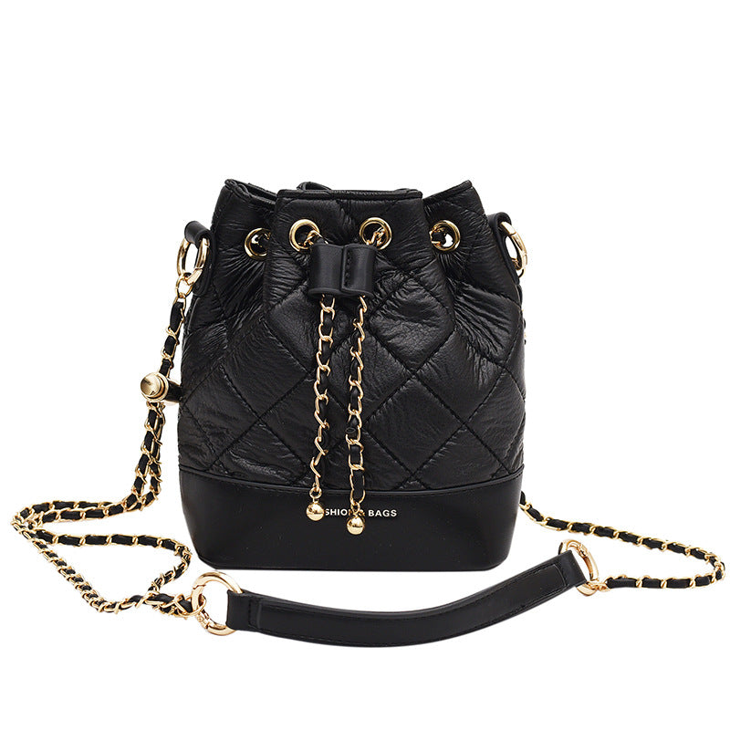 Women's South Style Classic Bucket Advanced Texture Crossbody Bags