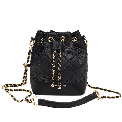 Women's South Style Classic Bucket Advanced Texture Crossbody Bags