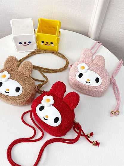 Children's Plush Rabbit Cute Flowers Mini Cartoon Bags