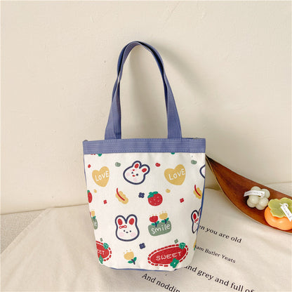 Carrying Canvas Family Lunch Box Cartoon Handbags