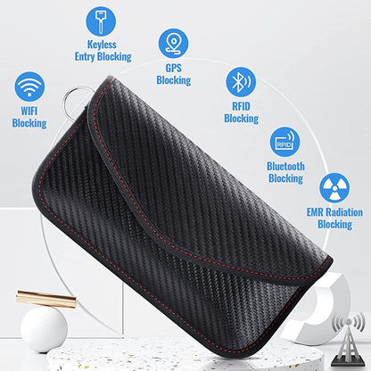 Promotion Carbon Fiber Large Mobile Shield Phone Bags