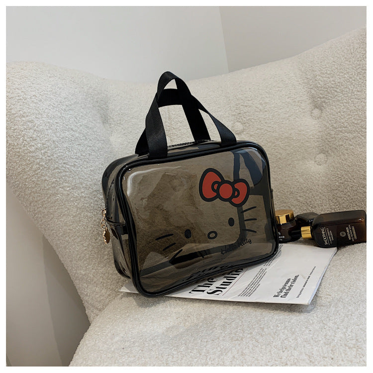 Authorized Brown Transparent Waterproof Portable Personal Hygiene Handbags