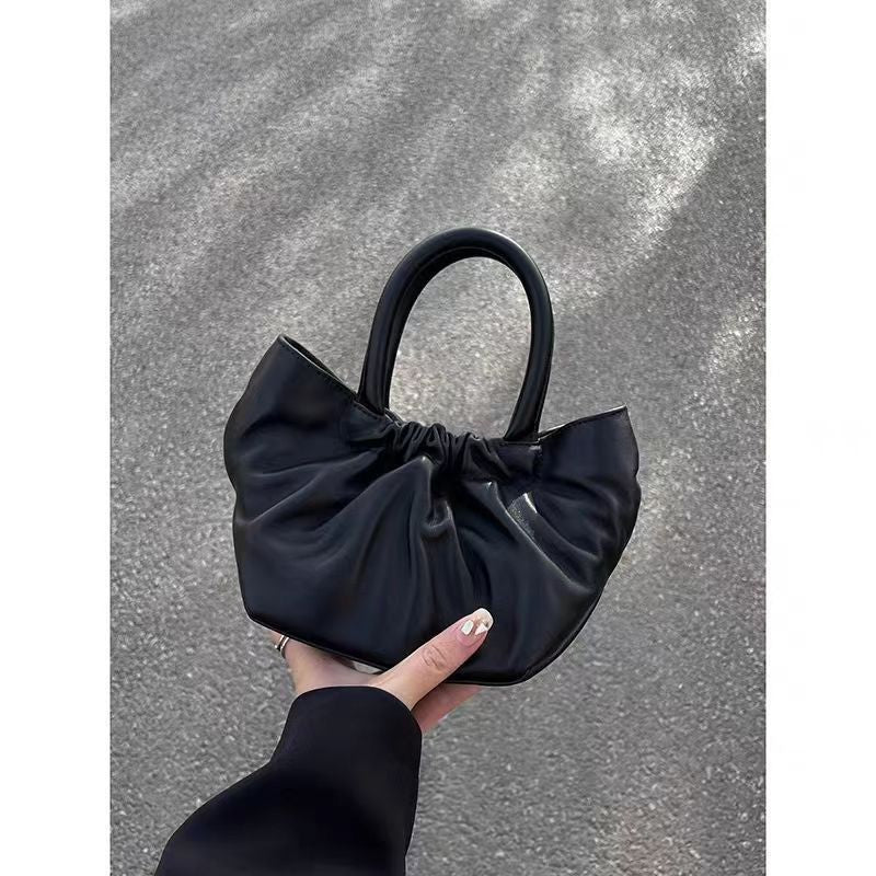 Women's Pleated Flower Fashion Design Texture One Bags