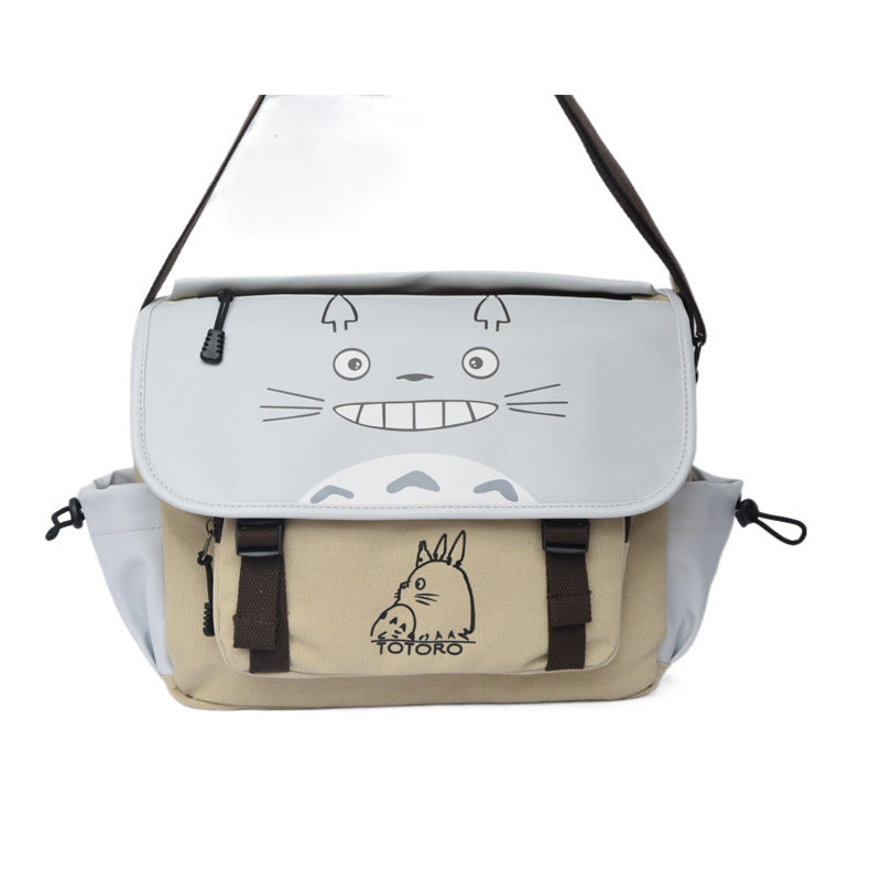 Sacs messagers pour hommes en toile One Piece de Totoro périphérique