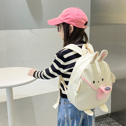 Boys Cute Canvas Cartoon Bunny Lightweight Children's Backpacks