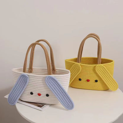 Beautiful Cute Cartoon Cotton Thread Woven Bags