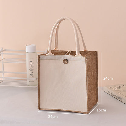 Blank Canvas Painting Jute Tote Cotton Handbags