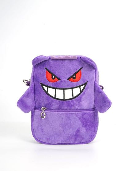 Sacs à dos de dessin animé pour garçons en peluche violette