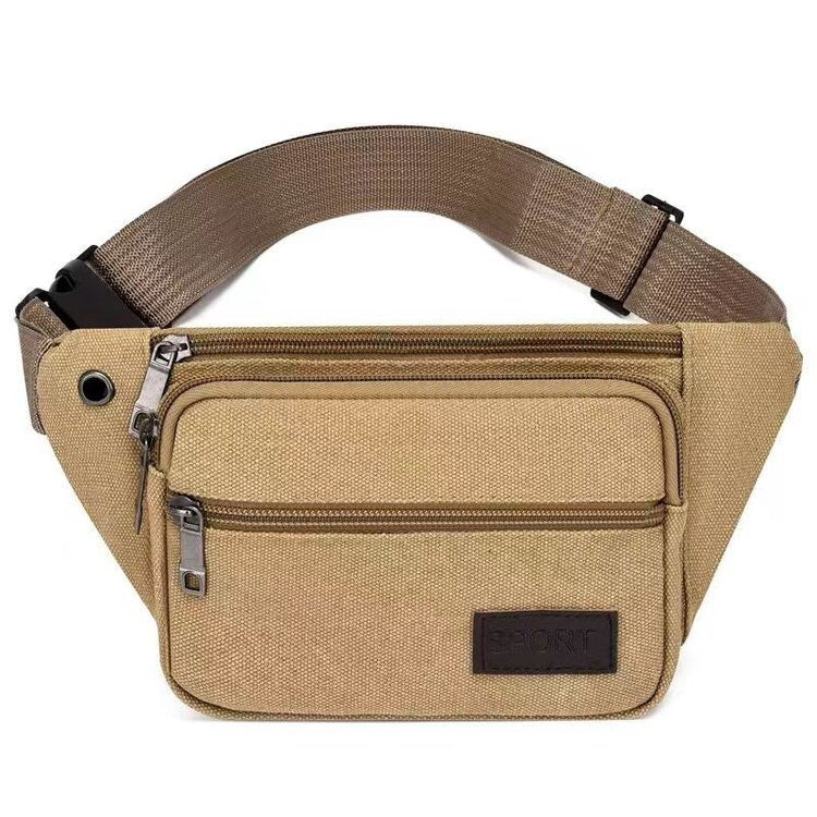 Women's & Men's & Large Capacity Canvas Construction Site Men's Waist Packs