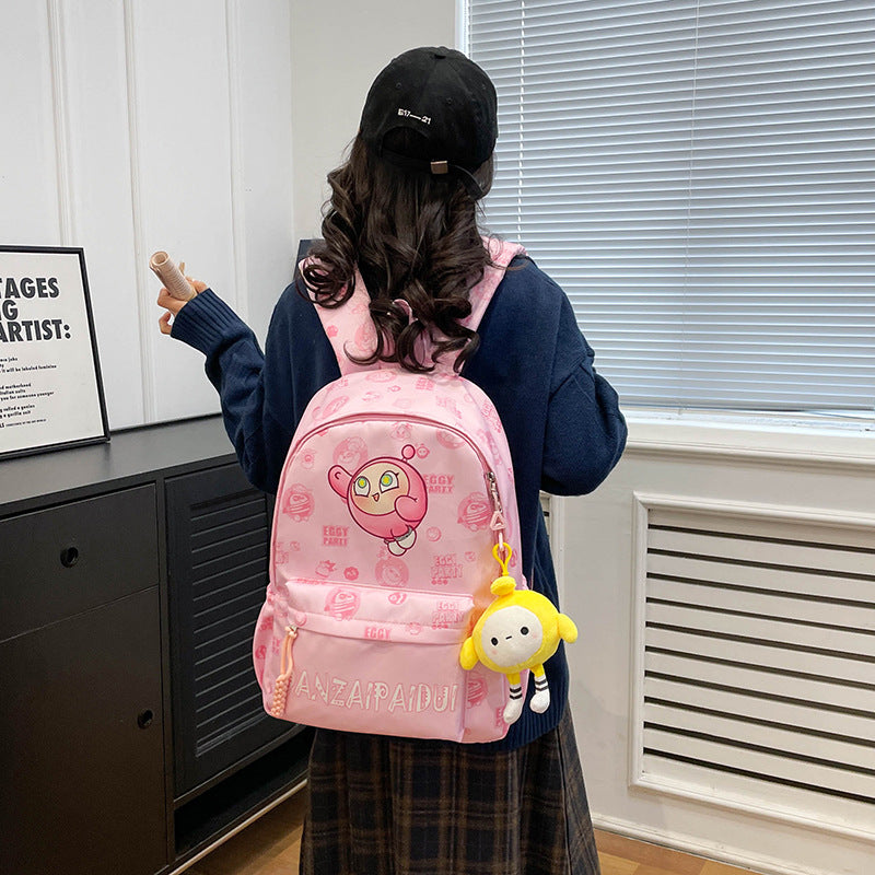 Sacs d'école pour femmes, gracieux et mignons, avec dessins animés, pour les élèves du primaire et du secondaire