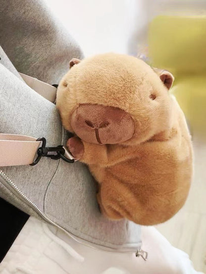 Capybara Lying Plush Cute Doll Puppet Crossbody Bags