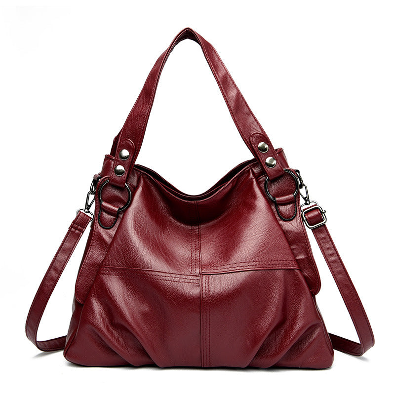 Women's Fashion Trendy Fan Stitching Simple High Handbags