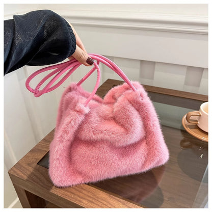 Women's Attractive Plush Korean High-grade Design Crossbody Bags