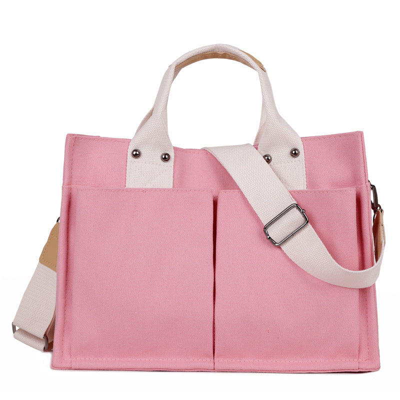 Women's Canvas Korean Simple Fashion Artistic Style Bags