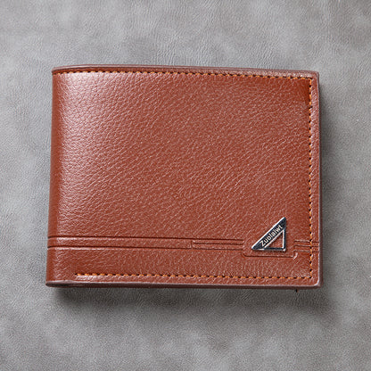 Men's Swiping Short Retro Horizontal Soft Leather Men's Wallets