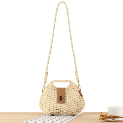 Style Woven Niche Western Straw Seaside Crossbody Bags