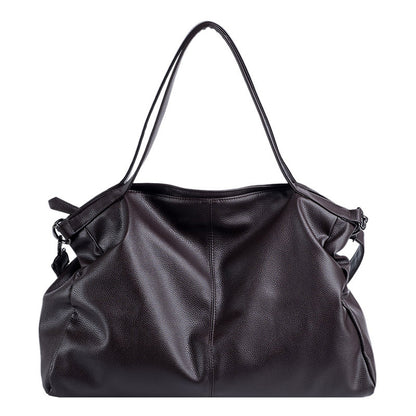 Women's Soft Korean Style Commuting From Solid Shoulder Bags