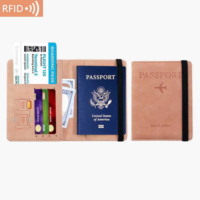 Versatile Leather Passport Multifunctional Certificate Cover Id Package