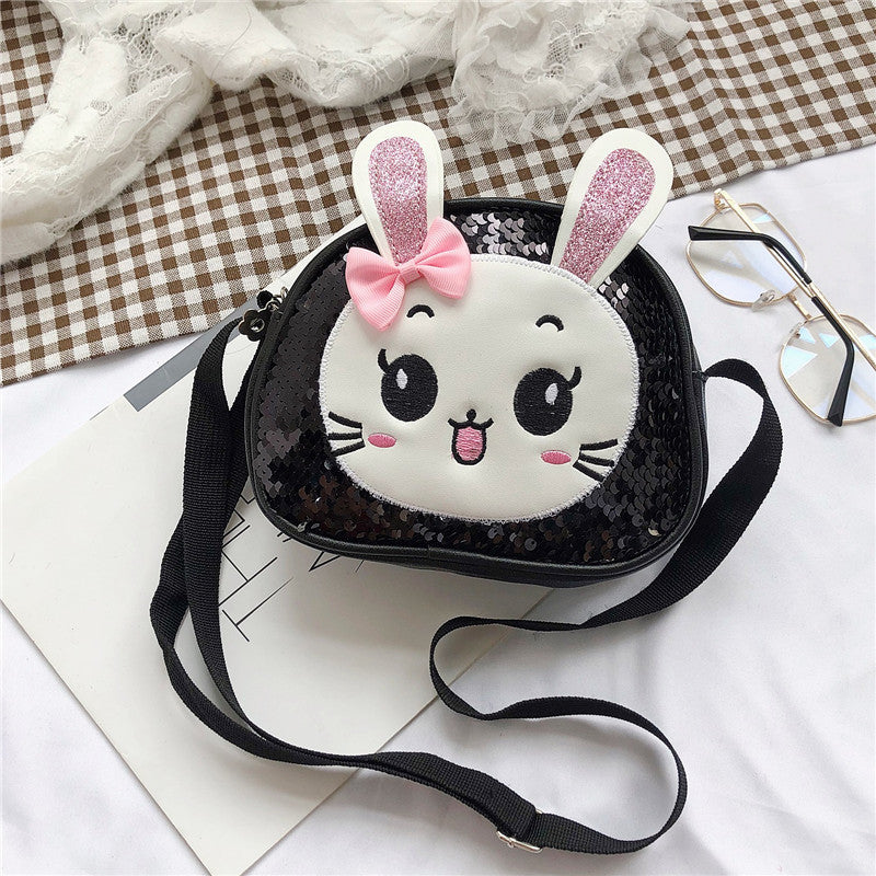 Children's Korean Style Cartoon Sequins Bunny Cute Children's Shoulder Bags