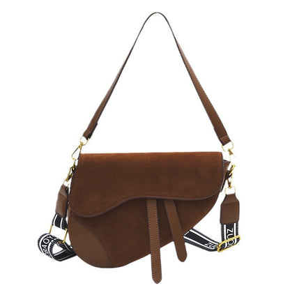 Women's New Cool Textured Retro Saddle Shoulder Bags